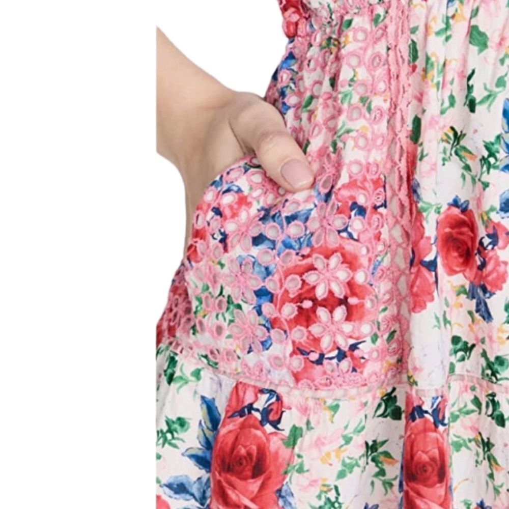 LoveShackFancy Novalie Crochet‎ Embroidered Eyelet Cotton Floral Dress sz… - Picture 8 of 16